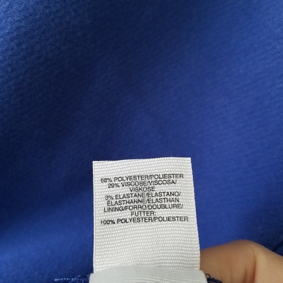 𝅺Rachel Rachel Roy Blue 1/2 Ziper Front Sleeveless Shift Dress Size 1X - Picture 11 of 12